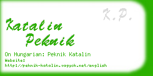 katalin peknik business card